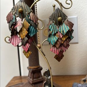 Multicolor Geometric Dangle Earrings